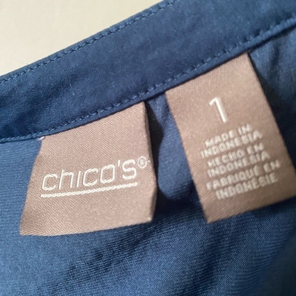 CHICO’S V Neck Women’s Tanks Top Shirt Size M Blue Color - Picture 6 of 8